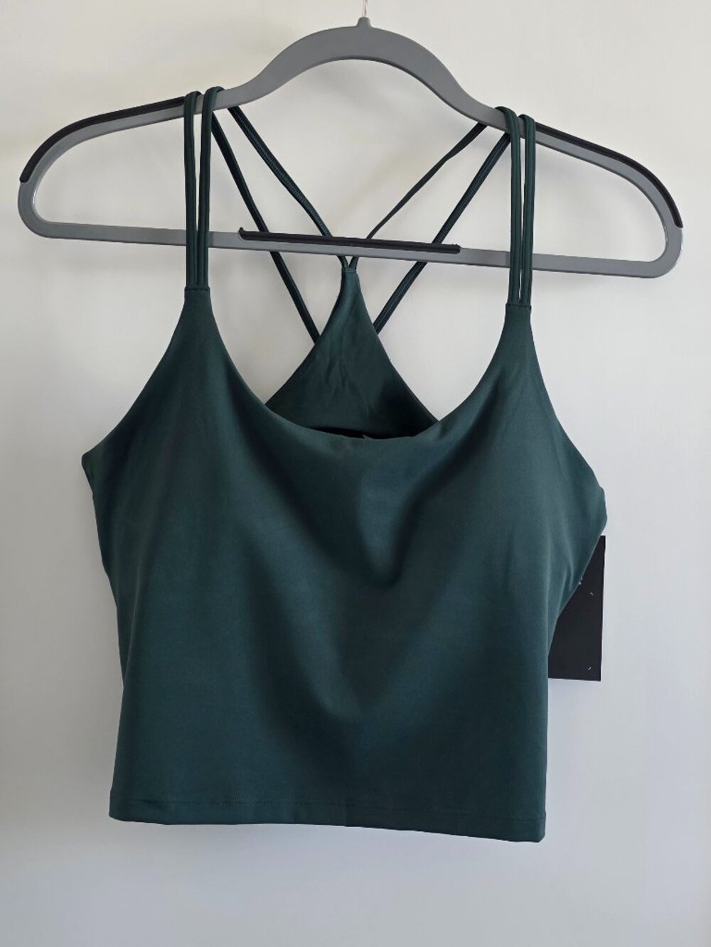 NWT Forest Green Fabletics Strappy Top